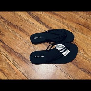 Black flip flops